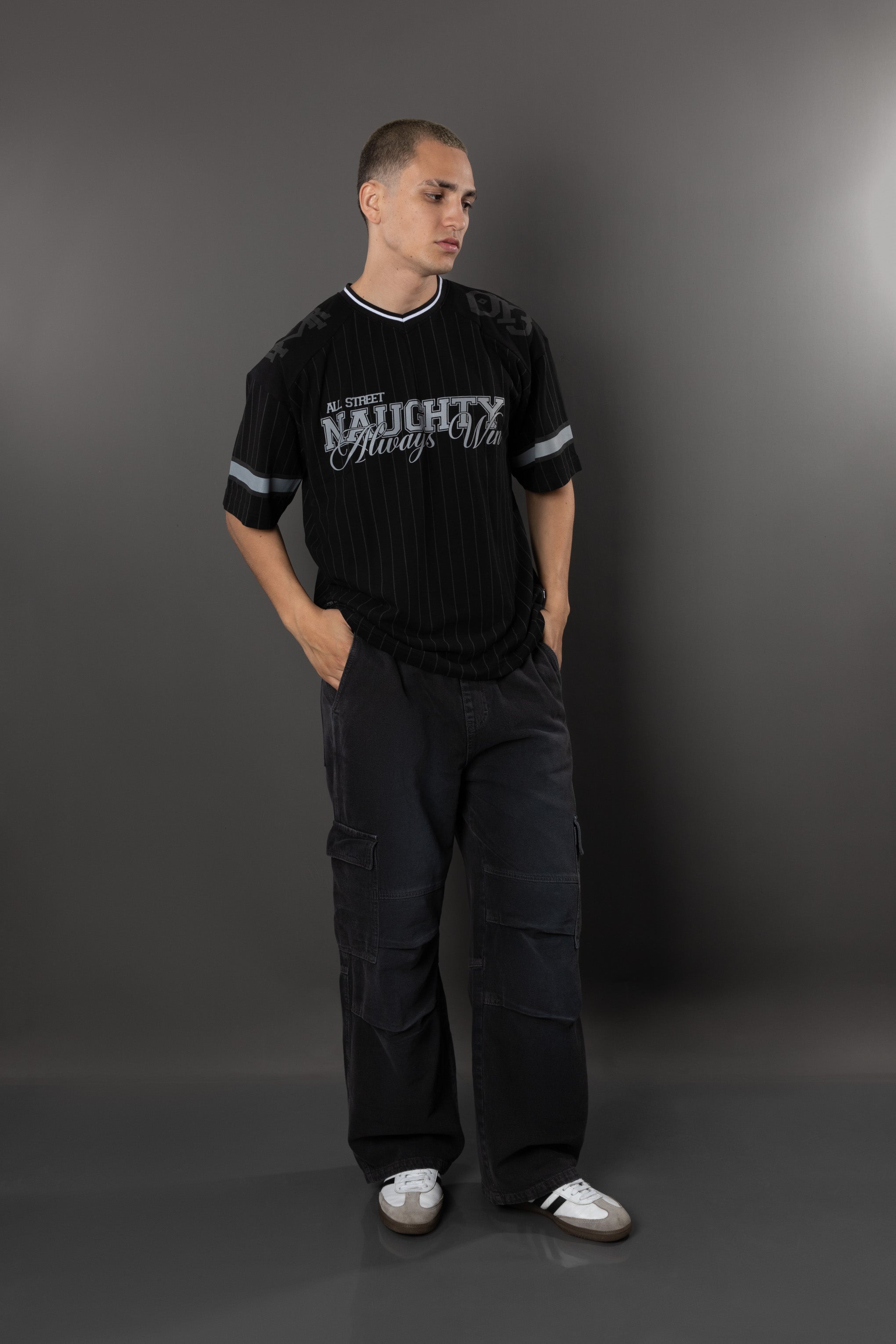 Polo Oversize Negro para Hombre 