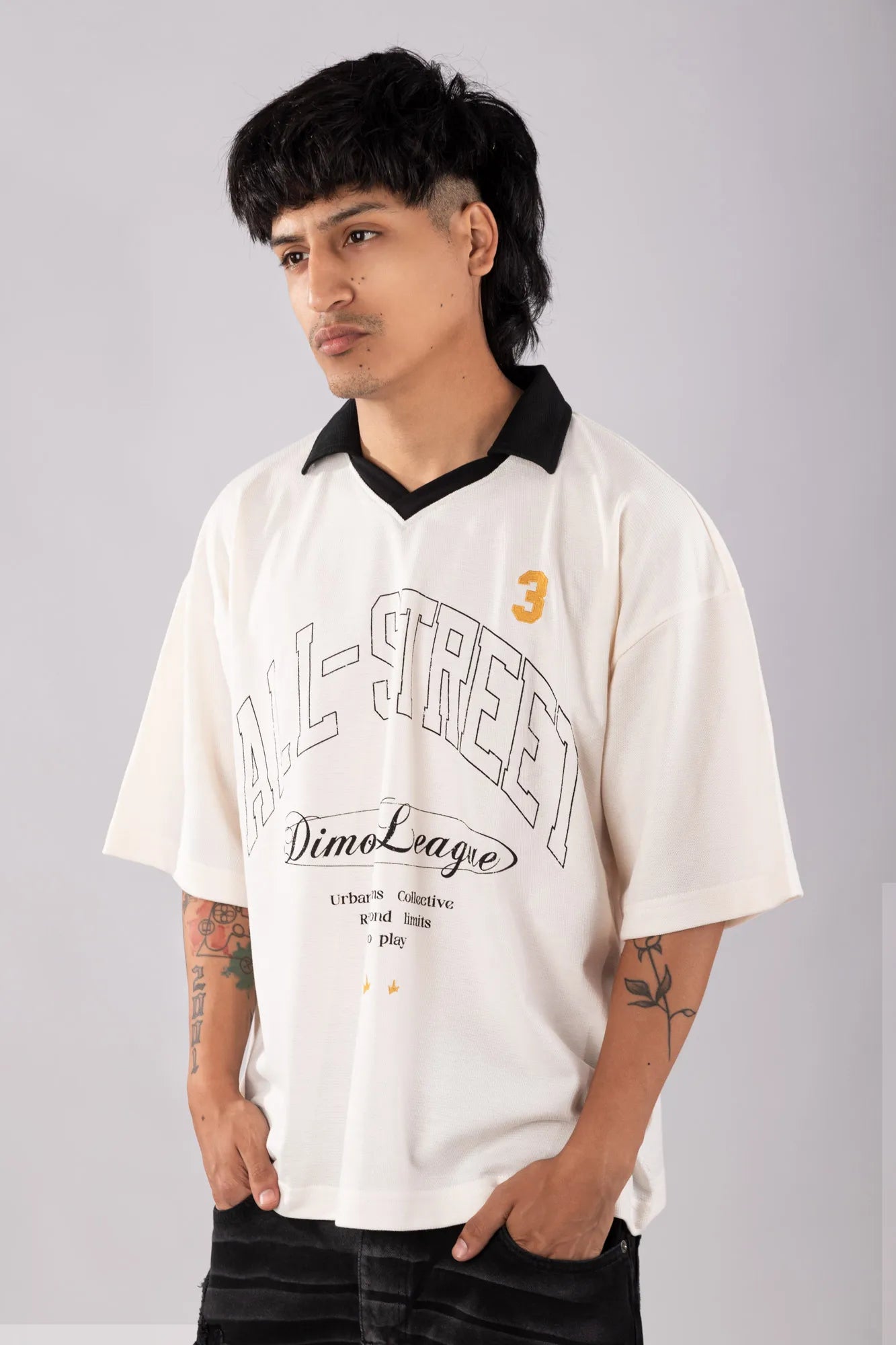 POLO CAMISERO LONG BOXY SKY