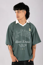 POLO CAMISERO LONG BOXY SKY