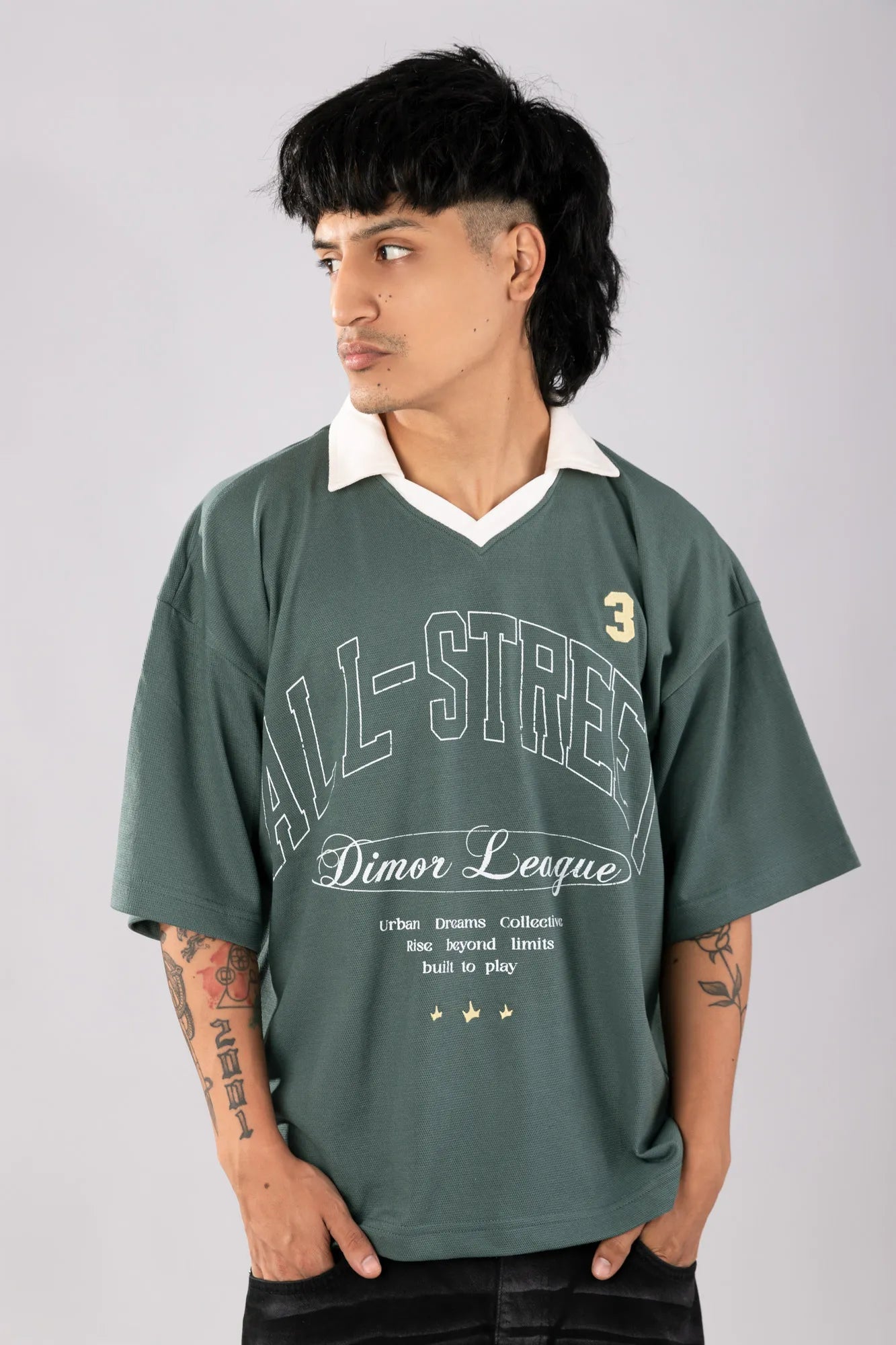 POLO CAMISERO LONG BOXY SKY