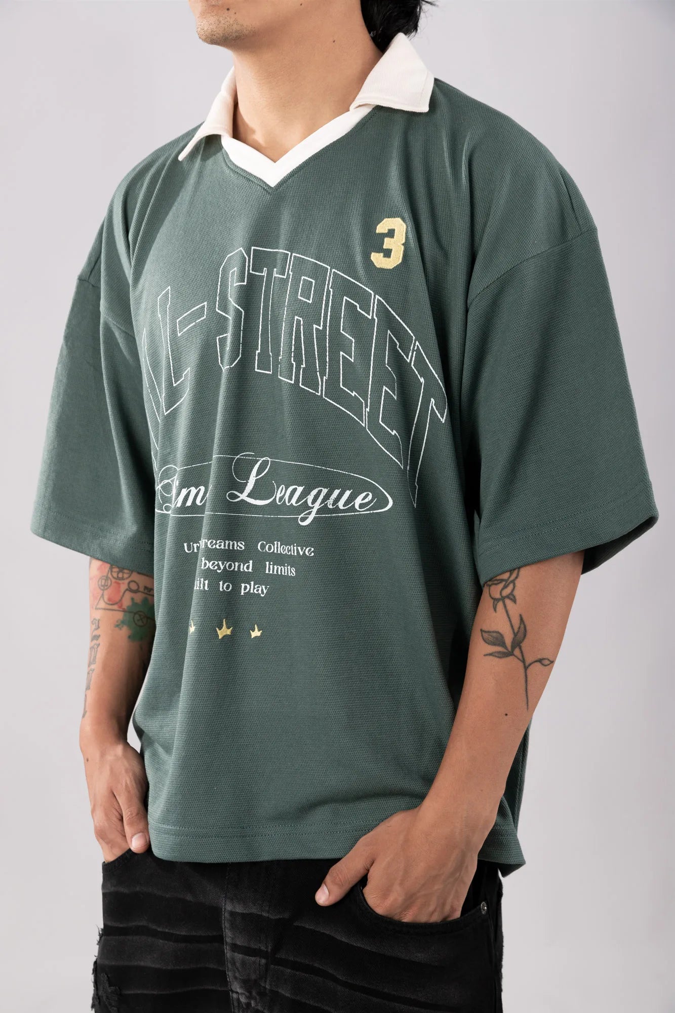 POLO CAMISERO LONG BOXY SKY