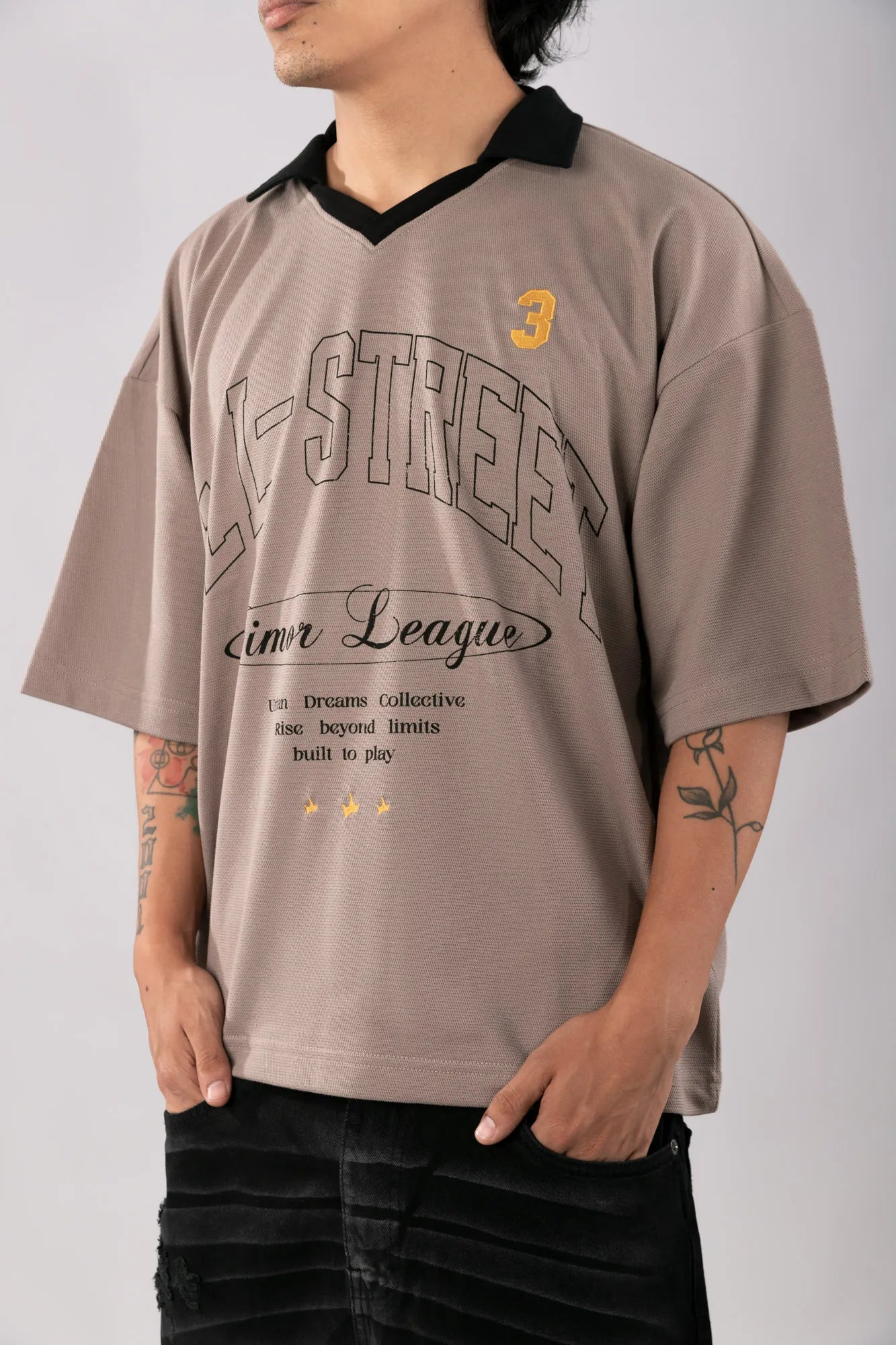 POLO CAMISERO LONG BOXY SKY