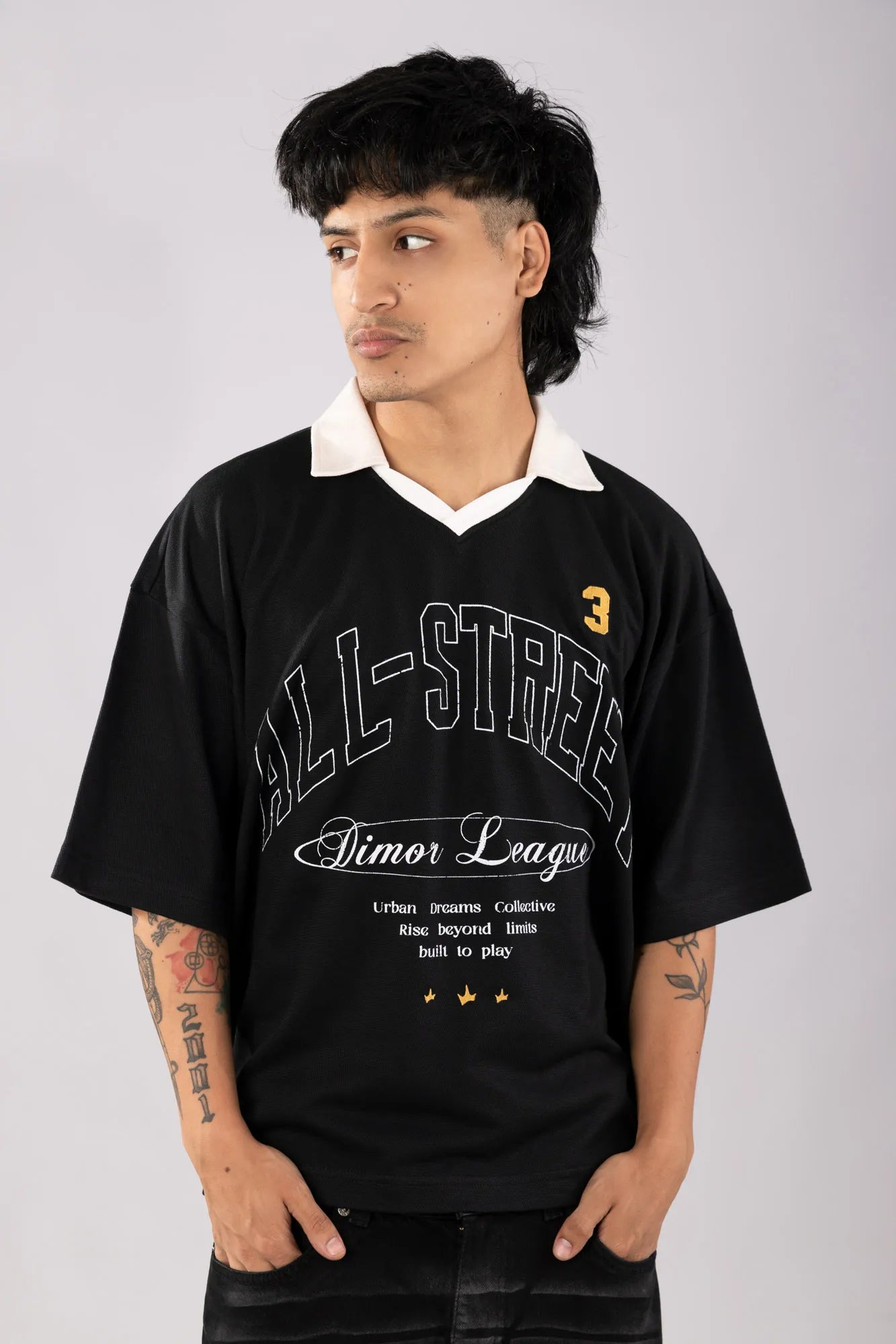 POLO CAMISERO LONG BOXY SKY